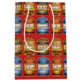 Retro-sleufpatroon Medium Cadeauzakje (Voorkant)