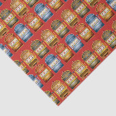 Retro-sleufpatroon Tissuepapier (Detail)