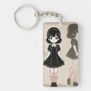 Retro Sleutelhanger met Little Black Dress LBD