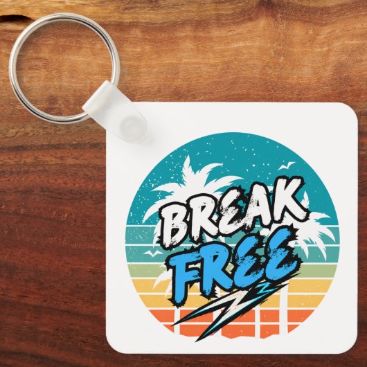 Retro Sleutelhouder 'Break Free' Sleutelhanger (Voorkant)