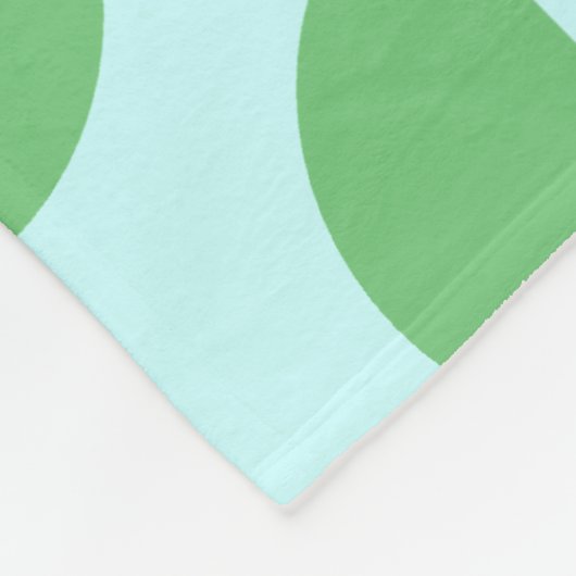 Retro Slice Blauwgroen Fleece Deken (Hoek)