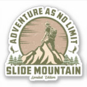 Retro Slide Mountain Hike Sticker (Voorkant)