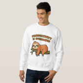 Retro Sloth Anti Hustle Men’s Sweatshirt (Voorkant volledig)