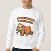 Retro Sloth Anti Hustle Men’s Sweatshirt (Voorkant)