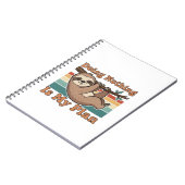 Retro Sloth Lazy Quote Lined Notebook Notitieboek (Linkerzijde)