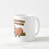 Retro Sloth Productivity Humor White Mug Koffiemok (Voorkant rechts)