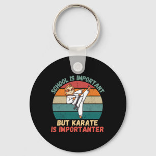 Retro Sloth School is belangrijk Karate is belangr Sleutelhanger
