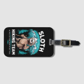 Retro Sloth Wandelteam cadeau Bagagelabel (Voorkant (horizontaal))