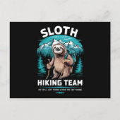 Retro Sloth Wandelteam  cadeau Briefkaart (Voorkant)