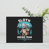 Retro Sloth Wandelteam  cadeau Kaart (Staand voorkant)