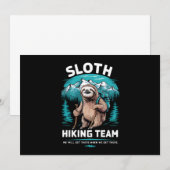 Retro Sloth Wandelteam  cadeau Kaart (Voorkant / Achterkant)