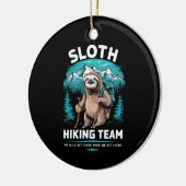 Retro Sloth Wandelteam cadeau Keramisch Ornament (Links)