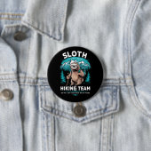 Retro Sloth Wandelteam  cadeau Ronde Button 7,6 Cm (In situ)