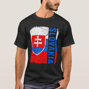 Retro Slowaken Vlag Slowakije Trots Wortels Erfgoe T-shirt