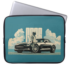 Retro SLS Supercar Racende Bestuurder Grafische La Laptop Sleeve