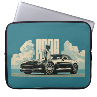 Retro SLS Supercar Racende Bestuurder Grafische La Laptop Sleeve