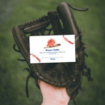 Retro Slugger Baseball Diaper Raffle Baby Shower 