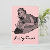 Retro Slumber Party Kaart (Staand voorkant)