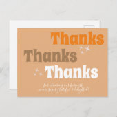 Retro Small Business Stars Groovy Bedankt Briefkaart (Voorkant / Achterkant)