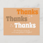 Retro Small Business Stars Groovy Bedankt Briefkaart (Voorkant)