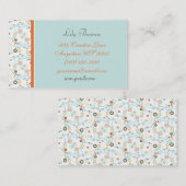 Retro Small Floral Visitekaartje (Voorkant / Achterkant)