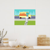 Retro Small Town Man Poster (Keuken)