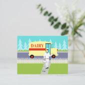 Retro Small Town Milkman Briefkaart (Staand voorkant)