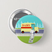 Retro Small Town Milkman Button (Voorkant /achterkant)