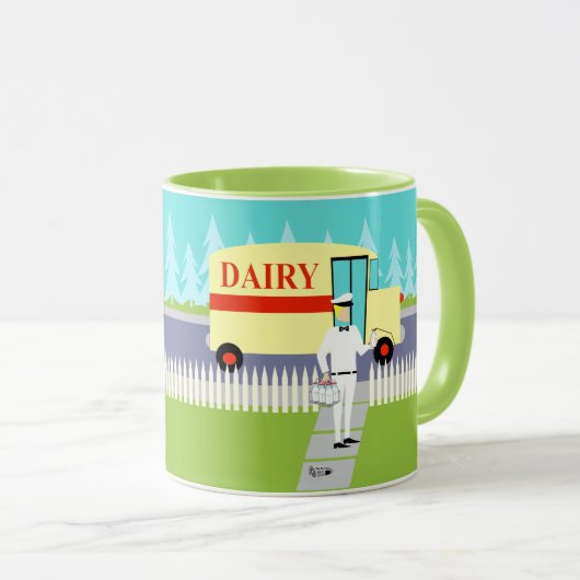 Retro Small Town Milkman Mok (Voorkant rechts)