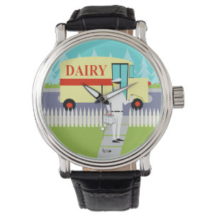 Retro Small Town Milkman Watch Horloge
