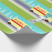 Retro Small Town Milkman Wrapping Paper Cadeaupapier (Hoek)