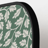 Retro smaragdgroene bloem pickleball paddle (Links Detail)