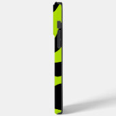 Retro smeltende glimlach in Lime Green en zwart Case-Mate iPhone Case (Achterkant / Links)