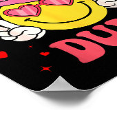 Retro Smile Face One Loved Dude Valentines Day Men Poster (Hoek)