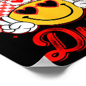 Retro Smile Face One Loved Dude Valentines Day Men Poster (Hoek)