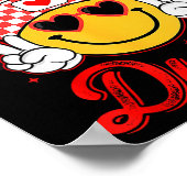 Retro Smile Face One Loved Dude Valentines Day Men Poster (Hoek)