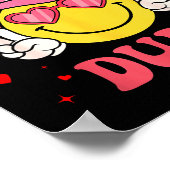 Retro Smile Face One Loved Dude Valentines Day Men Poster (Hoek)