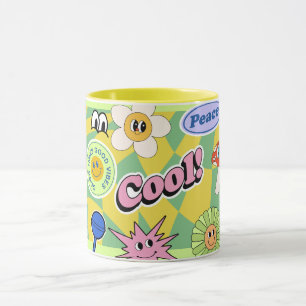 Retro Smile Mok Fun Smiley Gezicht Cool Ontwerp