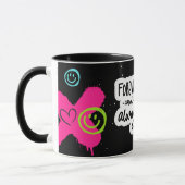 Retro Smile Mok Fun Smiley Gezicht Cool Ontwerp (Links)