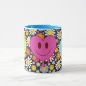Retro Smile Mok Funny Smiley Gezicht Cool Ontwerp (Midden)