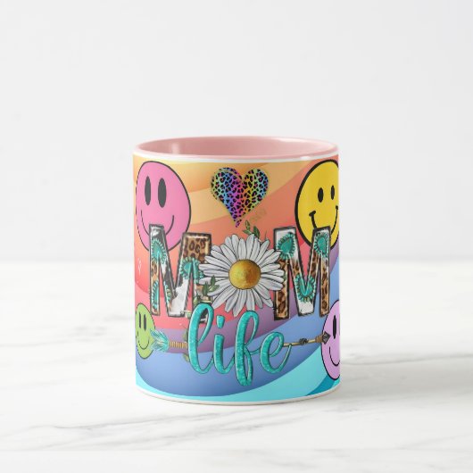 Retro Smile Mok Funny Smiley Gezicht Cool Ontwerp (Midden)