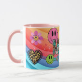 Retro Smile Mok Funny Smiley Gezicht Cool Ontwerp (Links)