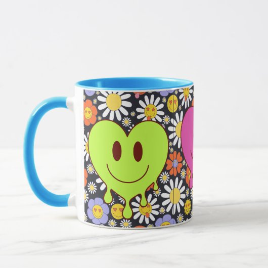 Retro Smile Mug Funny Smiley Face Cool Design Mok (Links)
