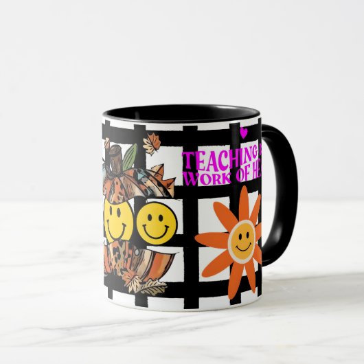 Retro Smile Mug Funny Smiley Face Cool Design Mok (Voorkant rechts)