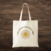 Retro Smile Quote Tote Bag