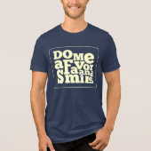 Retro Smile Quote Tri-Blend Shirt (Voorkant)