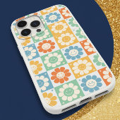 Retro Smiley Daisy Flowers Kleurrijke Patroon iPho Case-Mate iPhone Case