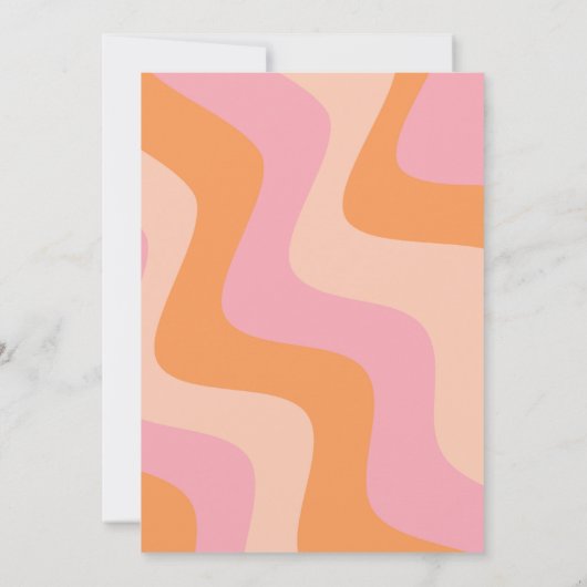 Retro Smiley Invitation Kaart (Achterkant)