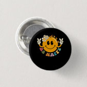 Retro Smiley Smile Face Be Happy Face Trendy Have Ronde Button 3,2 Cm (Voorkant /achterkant)