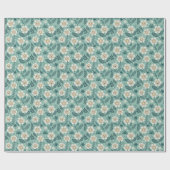 Retro Smiling Daisies Patroon – Groovy 70s Boho Cadeaupapier (Vlak)